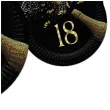 talerzyki papierowe szampanskie urodziny liczba 18 maki 18 cm 8 szt