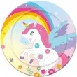 talerzyki papierowe teczowy jednorozec godan 18 cm 6 szt