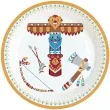 talerzyki papierowe tepee tomahawak indianie amscan 18 cm 8 szt