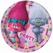 talerzyki papierowe trolls procos 20 cm 8 szt