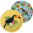 talerzyki papierowe tukan tropikalny klimat mix folat 23 cm 8 szt