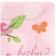 talerzyki papierowe tweet baby girl kwadratowe 18 cm 8 szt