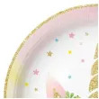 talerzyki papierowe unicorn jednorozec godan 23 cm 6 szt