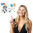 talerzyki papierowe urodzinowy mis panda maki 16x9 cm 10 szt
