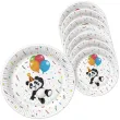 talerzyki papierowe urodzinowy mis panda maki 18 cm 8 szt