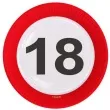 talerzyki papierowe urodziny 18 traffic birthday folat 23 cm 8 szt