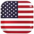 talerzyki papierowe usa party santex 23 x 23 cm