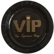 talerzyki papierowe vip black santex 23 cm 10 szt
