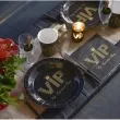 talerzyki papierowe vip black santex 23 cm 10 szt