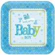 talerzyki papierowe welcome baby boy amscan 27 cm 8 szt