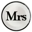 talerzyki papierowe wesele mrs biale santex 23 cm 10 szt