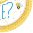 talerzyki papierowe what will it bee pszczolka zolte amscan 17 7 cm