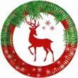 talerzyki papierowe xmas renifer procos 23 cm 8 szt