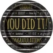 talerzyki papierowe you did it congatulations unique 23 cm 8 szt