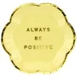 talerzyki papierowe yummy always be positive zolty jasny partydeco 13 cm 6 szt