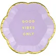 talerzyki papierowe yummy good vibes only fioletowy jasny partydeco 13 cm 6 szt