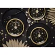 talerzyki papierowe zegar sylwestrowy zloto czarny partydeco 18 cm 6 szt
