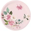 talerzyki papierowe zestaw w kwiaty rozowe partypal 6 szt
