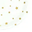 talerzyki papierowe zlote gwiazdki biale partypal 18 cm 6 szt