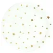 talerzyki papierowe zlote gwiazdki biale partypal 18 cm 6 szt