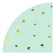 talerzyki papierowe zlote gwiazdki mietowy partypal 18 cm 6 szt