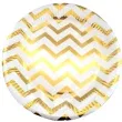 talerzyki papierowe zlote zygzaki top ten 24 cm 6 szt