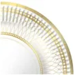 talerzyki papierowe zloty wzor biale fsopakowania 23 cm 6 szt