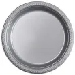 talerzyki plastikowe amscan m srebrne 17 7 cm 10 szt