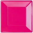 talerzyki plastikowe classic kwadrat bbs rozowy 23 cm 6 szt