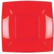 talerzyki plastikowe deluxe kwadratowe czerwony goldplast 18 cm 8 szt