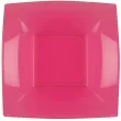 talerzyki plastikowe deluxe kwadratowe fuksja goldplast 18 cm 8 szt