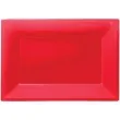 talerzyki plastikowe prostokat amscan czerwone 33 x 23 cm 3 szt