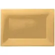 talerzyki plastikowe prostokat amscan zlote 33 x 23 cm 3 szt