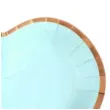talerzyki serca pozlacane blekitne santex 23 cm 10 szt