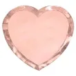talerzyki serce rozowe zloto party deco 6 szt