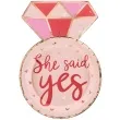 talerzyki she said yes pierscionek partydeco 18x25 5 cm 6 szt