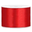tasiemka satynowa dwustronna czerwona 50 mm 25 m