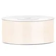 tasiemka satynowa dwustronna kremowa jasna 25 mm 25 m