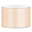 tasiemka satynowa dwustronna kremowa jasna 50 mm 25 m