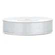 tasiemka satynowa dwustronna srebrna 12 mm 25 m