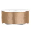 tasiemka satynowa dwustronna zlota jasna 25 mm 25 m