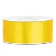 tasiemka satynowa dwustronna zolta 25 mm 25 m