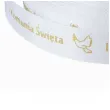 tasiemka satynowa komunia swieta golebica i winogron deco mariage 12 mm 22 m
