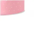 tasiemka satynowa kropki rozowa partydeco 25 mm 25 m