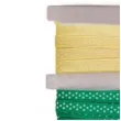 tasiemka satynowa kropki zielono zolta aliga 6 mm 3 m