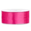 tasiemka satynowa rozowa neon 25 mm 25 m