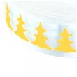 tasiemka satynowa swiateczna zlote choinki biala brewis 25 mm 22 m