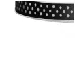 tasiemka satynowa w kropki czarna 6 mm 25 m