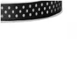 tasiemka satynowa w kropki czarna 6 mm 25 m