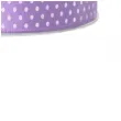 tasiemka satynowa w kropki lawendowa 12 mm 25 m